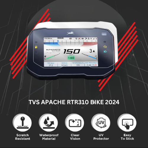 Motorcycle Screen Protector for TVS Apache RTR310 (2024)